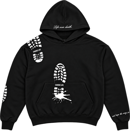 FOOTPRINT HOODIE [BLACK]
